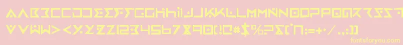 ironcobrarh Font – Yellow Fonts on Pink Background