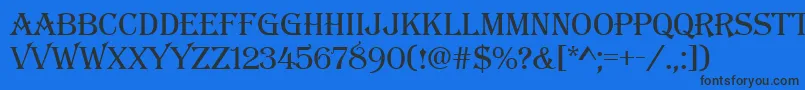 Algerianbasd Font – Black Fonts on Blue Background