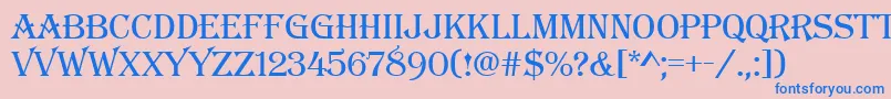 Algerianbasd Font – Blue Fonts on Pink Background