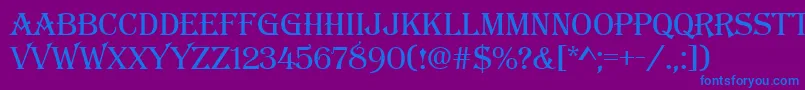 Algerianbasd Font – Blue Fonts on Purple Background