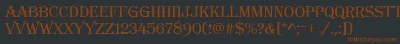 Algerianbasd-fontti – ruskeat fontit mustalla taustalla