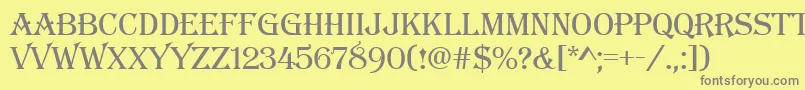 Algerianbasd Font – Gray Fonts on Yellow Background