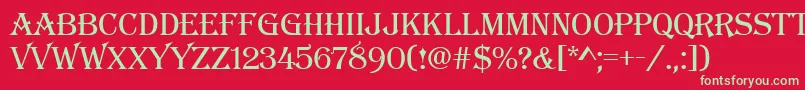 フォントAlgerianbasd – 赤い背景に緑の文字