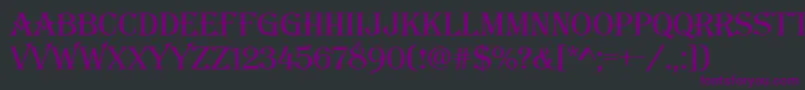 Fonte Algerianbasd – fontes roxas em um fundo preto