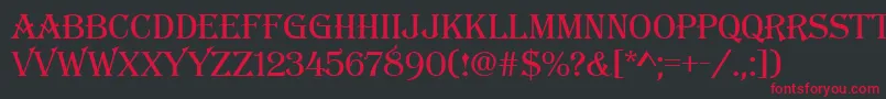 フォントAlgerianbasd – 黒い背景に赤い文字