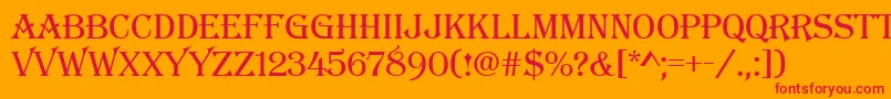 Algerianbasd Font – Red Fonts on Orange Background