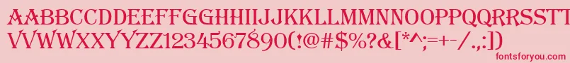 Algerianbasd Font – Red Fonts on Pink Background