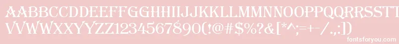 Algerianbasd Font – White Fonts on Pink Background