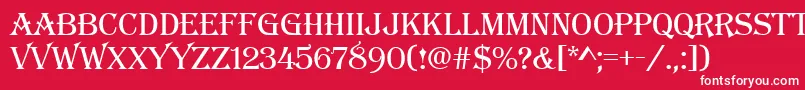 Algerianbasd-Schriftart – Weiße Schriften auf rotem Hintergrund