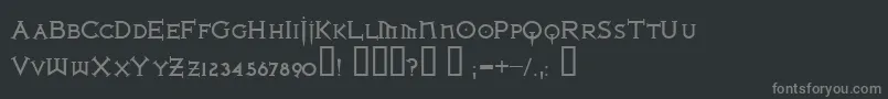IRONLB   Font – Gray Fonts on Black Background