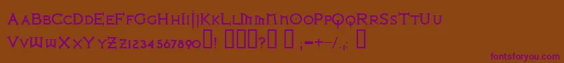 Шрифт IRONLB   – фиолетовые шрифты на коричневом фоне