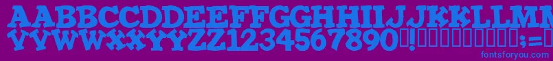 IRONMAN Font – Blue Fonts on Purple Background