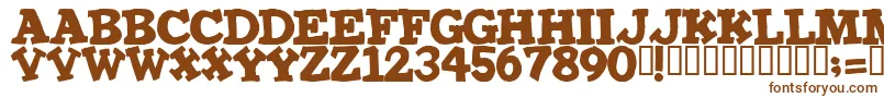 IRONMAN Font – Brown Fonts on White Background