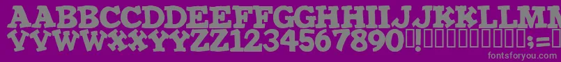 Weitere Informationen zur IRONMAN-Schriftart IRONMAN-Schriftart – Graue Schriften auf violettem Hintergrund