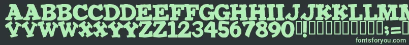 Fonte IRONMAN – fontes verdes em um fundo preto