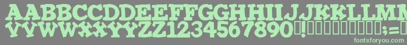 IRONMAN-fontti – vihreät fontit harmaalla taustalla