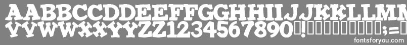 IRONMAN Font – White Fonts on Gray Background