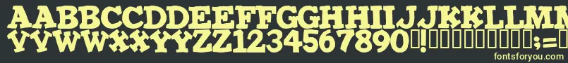 IRONMAN Font – Yellow Fonts on Black Background