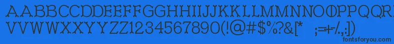 Ironworks Font – Black Fonts on Blue Background