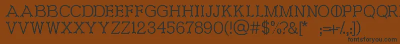 Шрифт Ironworks – чёрные шрифты на коричневом фоне