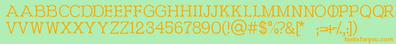 More about Ironworks Font Ironworks Font – Orange Fonts on Green Background
