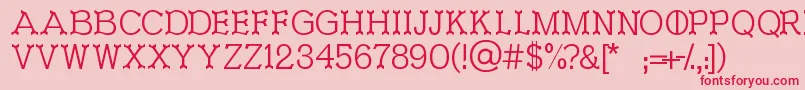 Ironworks Font – Red Fonts on Pink Background