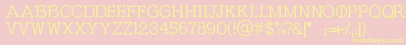 Ironworks Font – Yellow Fonts on Pink Background