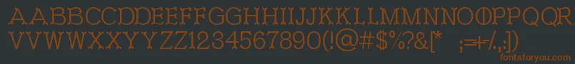 Ironworks Font – Brown Fonts on Black Background