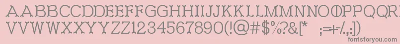 Ironworks Font – Gray Fonts on Pink Background