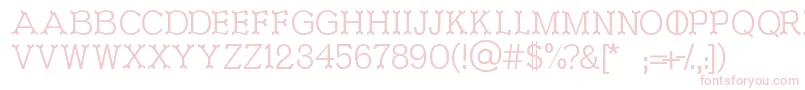 Ironworks Font – Pink Fonts on White Background