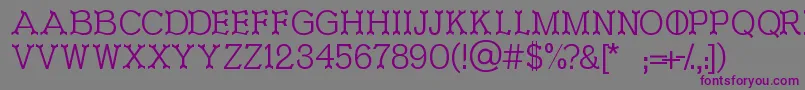 Ironworks Font – Purple Fonts on Gray Background