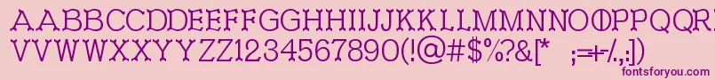 Ironworks Font – Purple Fonts on Pink Background