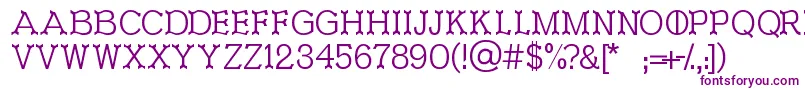 Ironworks Font – Purple Fonts on White Background