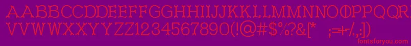 Ironworks Font – Red Fonts on Purple Background