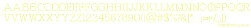 Ironworks Font – Yellow Fonts on White Background