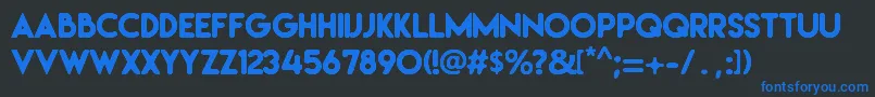 Irresistible Font – Blue Fonts on Black Background