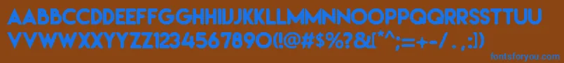 Irresistible Font – Blue Fonts on Brown Background