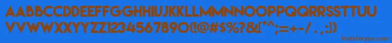 Irresistible Font – Brown Fonts on Blue Background