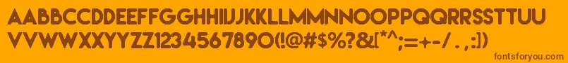 Irresistible Font – Brown Fonts on Orange Background