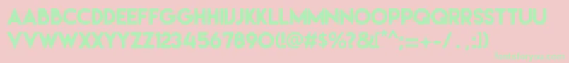 Irresistible Font – Green Fonts on Pink Background