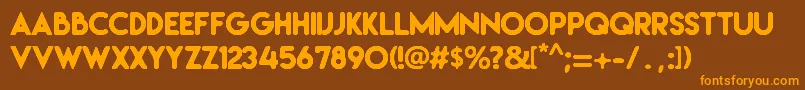 Irresistible Font – Orange Fonts on Brown Background