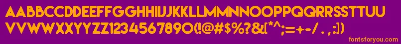 Irresistible Font – Orange Fonts on Purple Background