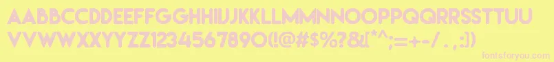 Irresistible Font – Pink Fonts on Yellow Background