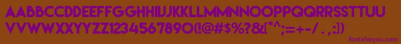 Irresistible Font – Purple Fonts on Brown Background