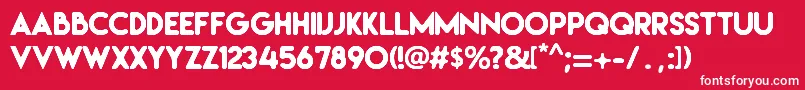 フォントIrresistible – 赤い背景に白い文字