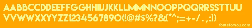 Irresistible Font – Yellow Fonts on Orange Background