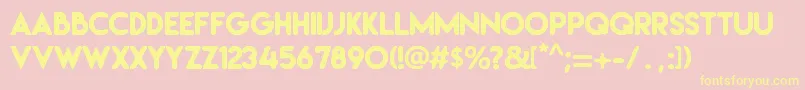 Irresistible-Schriftart – Gelbe Schriften auf rosa Hintergrund