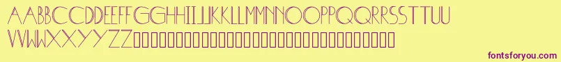 Isabel Font – Purple Fonts on Yellow Background