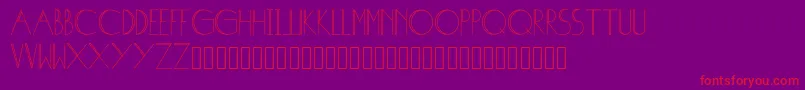 Czcionka Isabel – czerwone czcionki na fioletowym tle