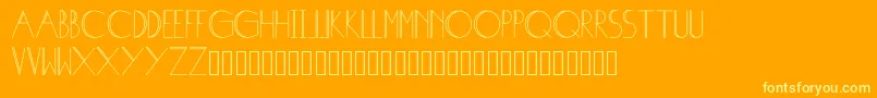 Isabel Font – Yellow Fonts on Orange Background